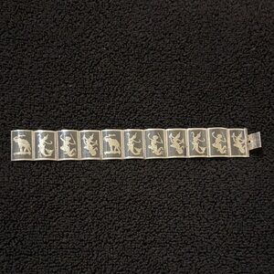Vintage Sterling Silver Siam Bracelet